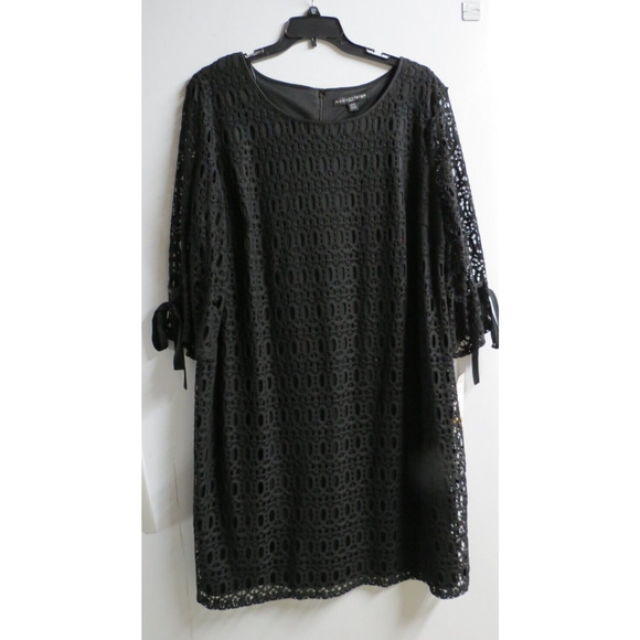 Madison Leigh Plus Size 24W 2x-3x Black Lace Dress w/ Tags - Picture 1 of 11